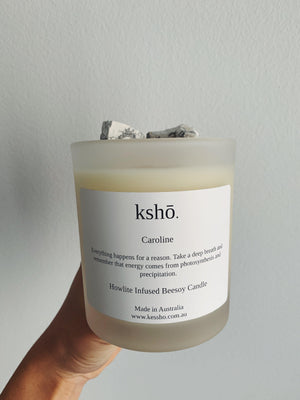 Personalised Crystal Infused Beesoy Candle