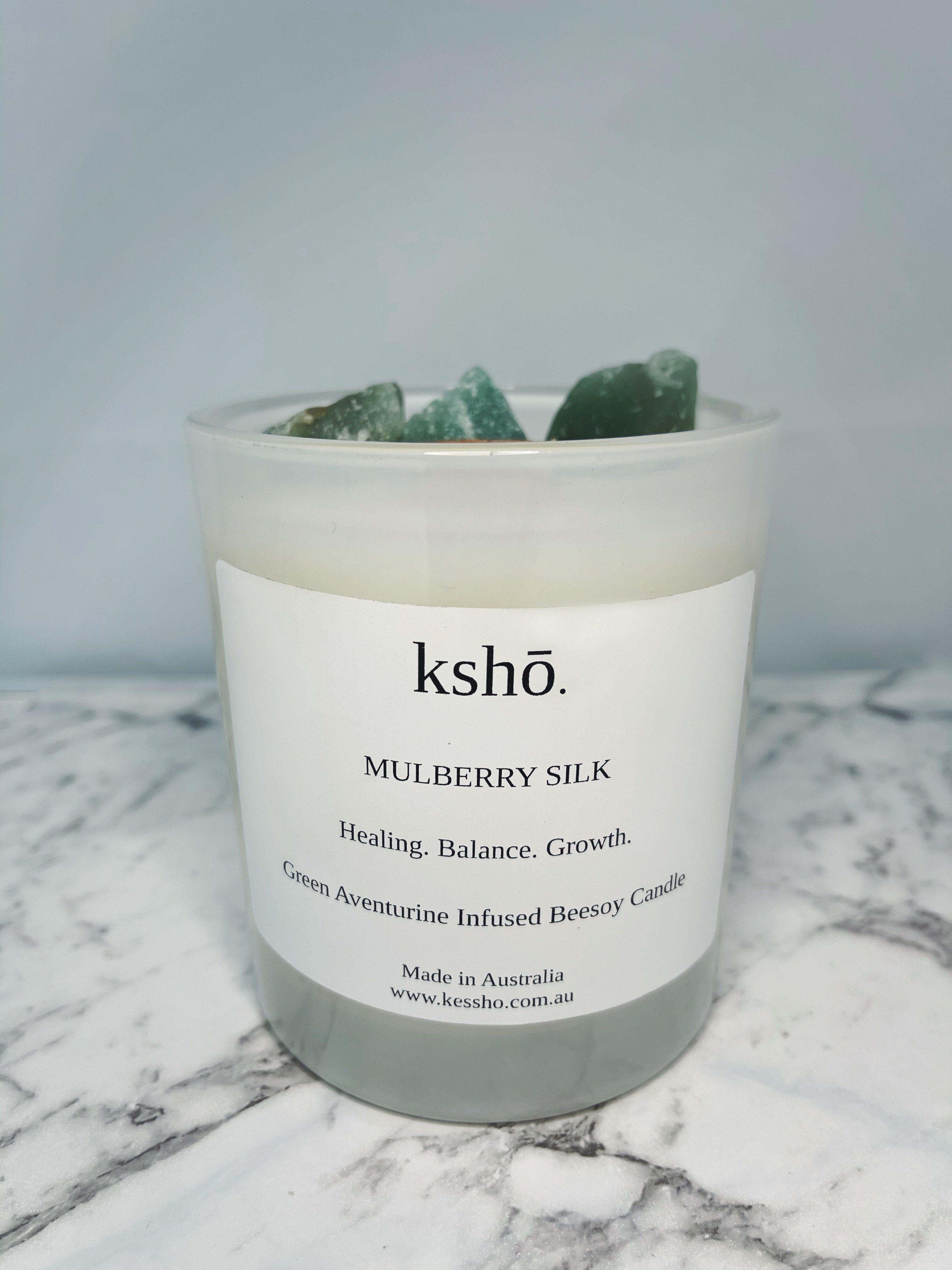 Green Aventurine Infused Beesoy Candle